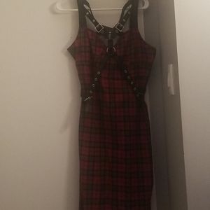 Killstar Plaid Dress with Straps